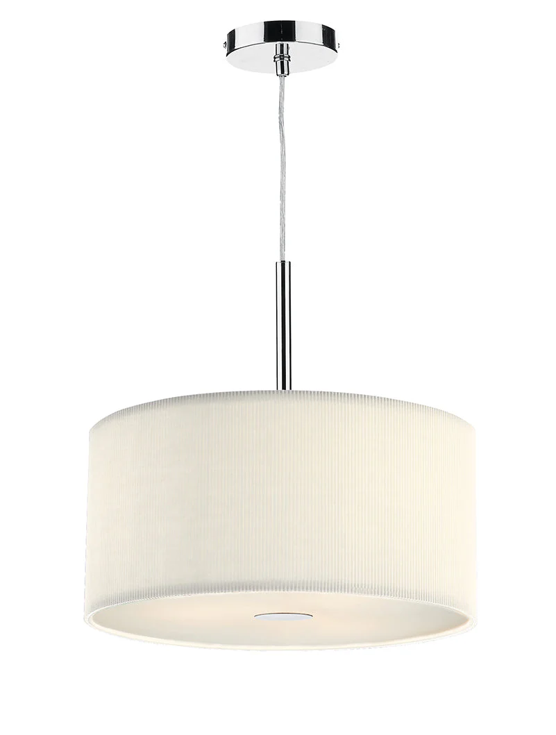 Dar Zaragoza 3 Light Drum Pendant Grey, Black or Cream - Image 5